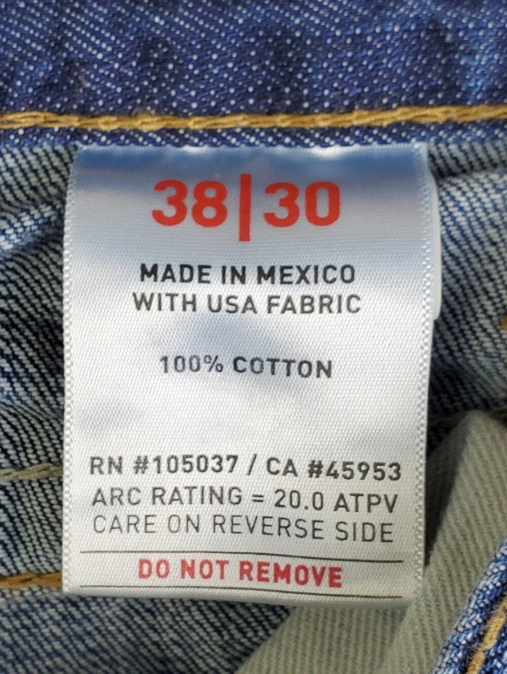 Ariat FR Mens M4 Low Rise Boot Cut Flame Resistant Denim Jeans- Size 38 x 30 EUC
